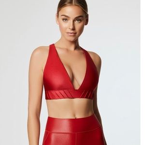 Carbon38 Glossy Cross Back Bra - medium